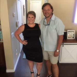 Belle & Sky Black Dress with mesh inserts